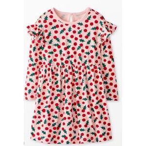 Hanna Andersson Holiday Long Sleeve‎ Ruffle Dress with Pockets Size 8